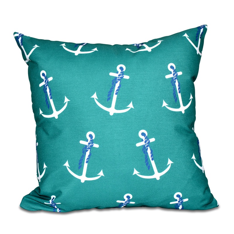 Square Pillow Cover & Insert e by design Color: Green Size: 18″ H x 18″ W