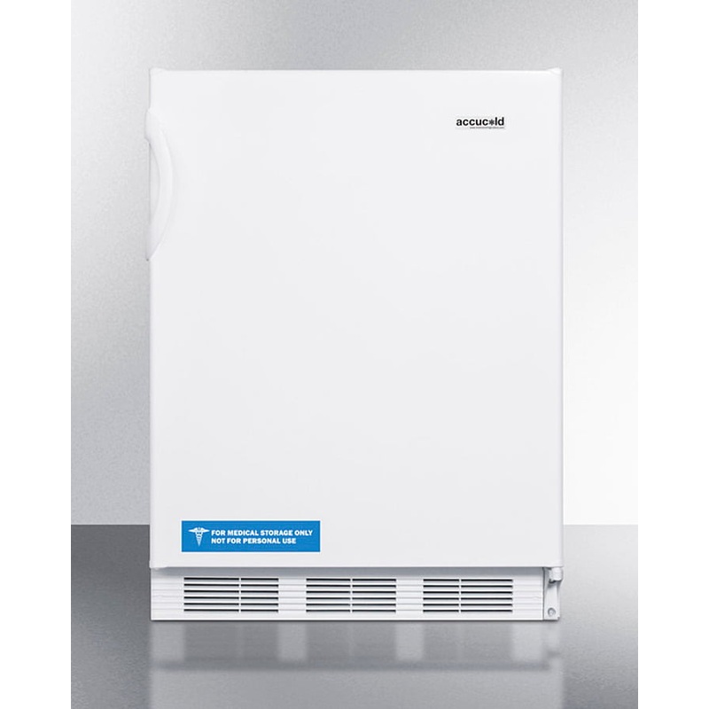 Summit FF7WADA Ada Compliant Commercial All-Refrigerator For Freestanding General Purpose Use, With Flat Door Liner, Auto Defrost Operation And White Exterior