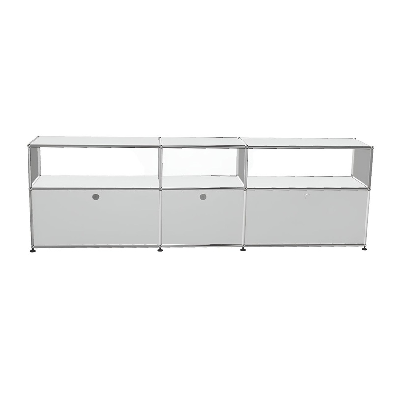 USM Haller TV Media – 6 compartments – 3 tall open -3 closed – 1.8