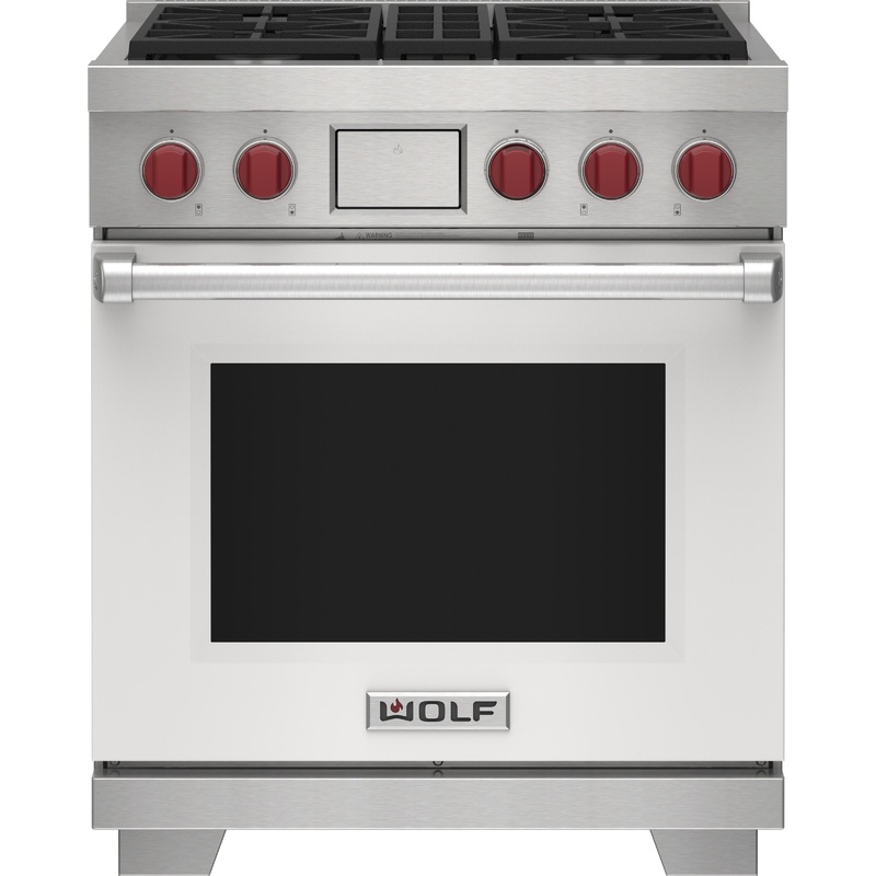 Wolf DF30450WHP 30″ Dual Fuel Range – 4 Burners