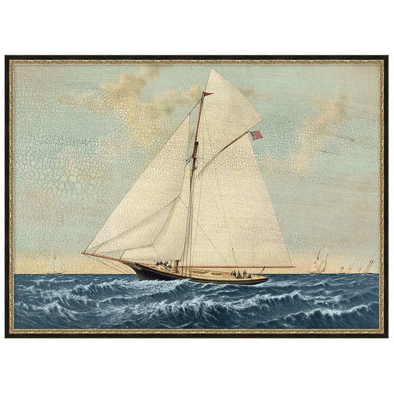 Antique Yachts Canvas With frame