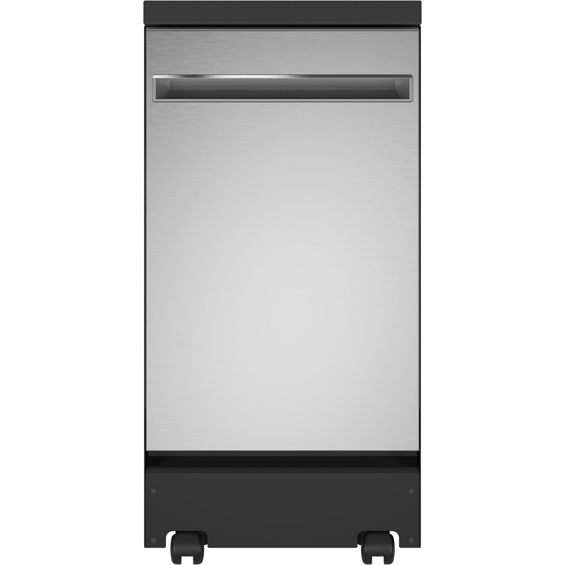 GPT145SSLSS GE ENERGY STAR 18″ Stainless Steel Interior Portable Dishwasher with Sanitize Cycle