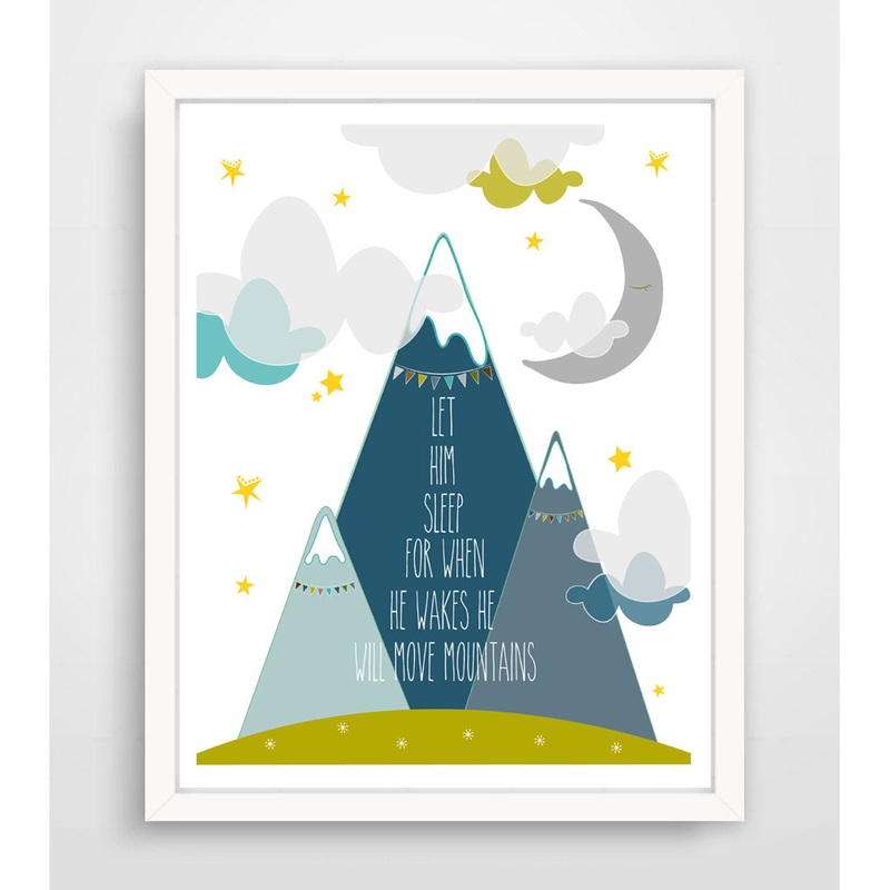 Let Him Sleep for When He Wakes He Will Move Mountains Paper Print Finny and Zook Size: 10″ H x 8″ W