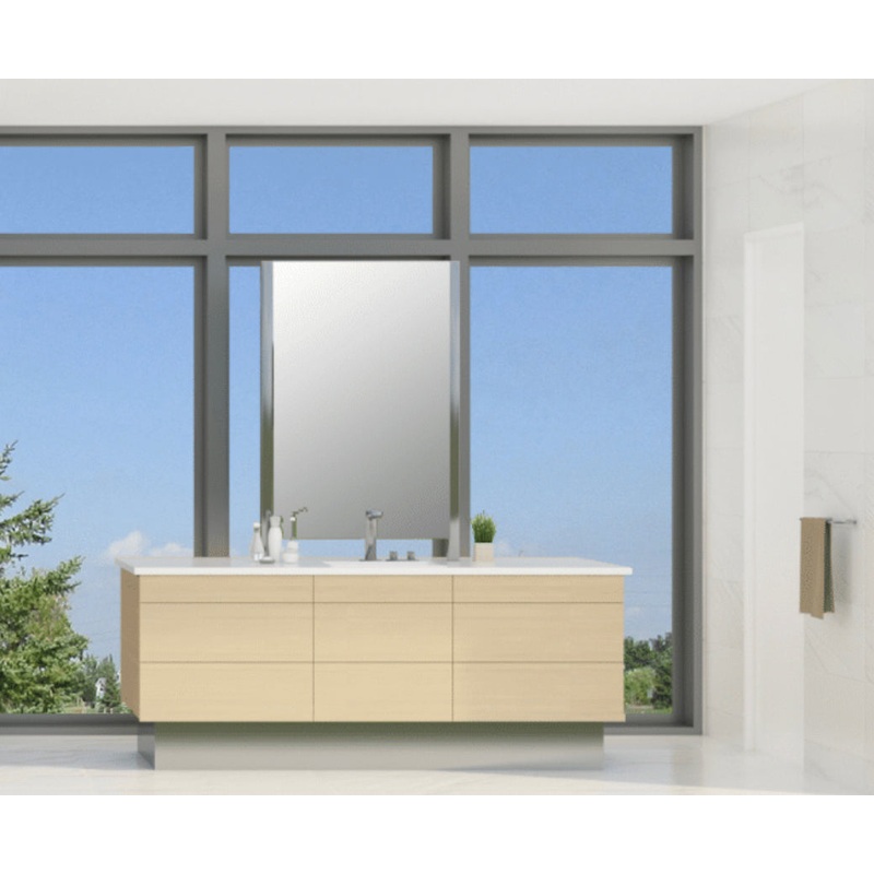 Poggenpohl Modern Natural Nut Tree Vanity – Cabinetry Only