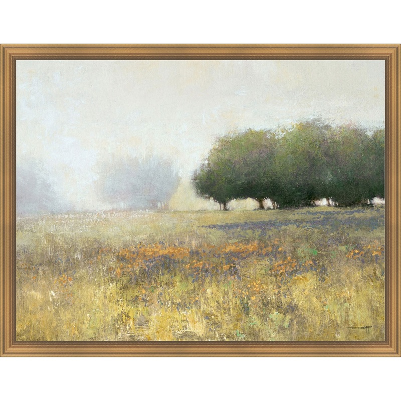 Saturday Fields Framed Canvas