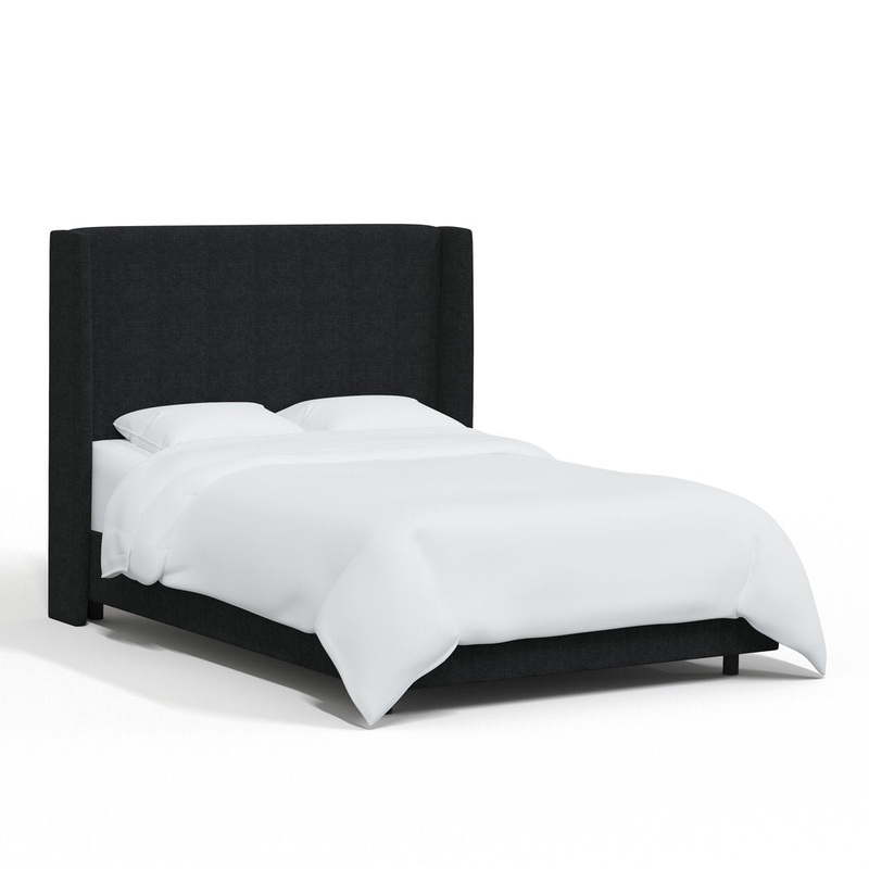 Tilly Upholstered Bed Joss & Main Color: Zuma Caviar Textured Linen Size: King