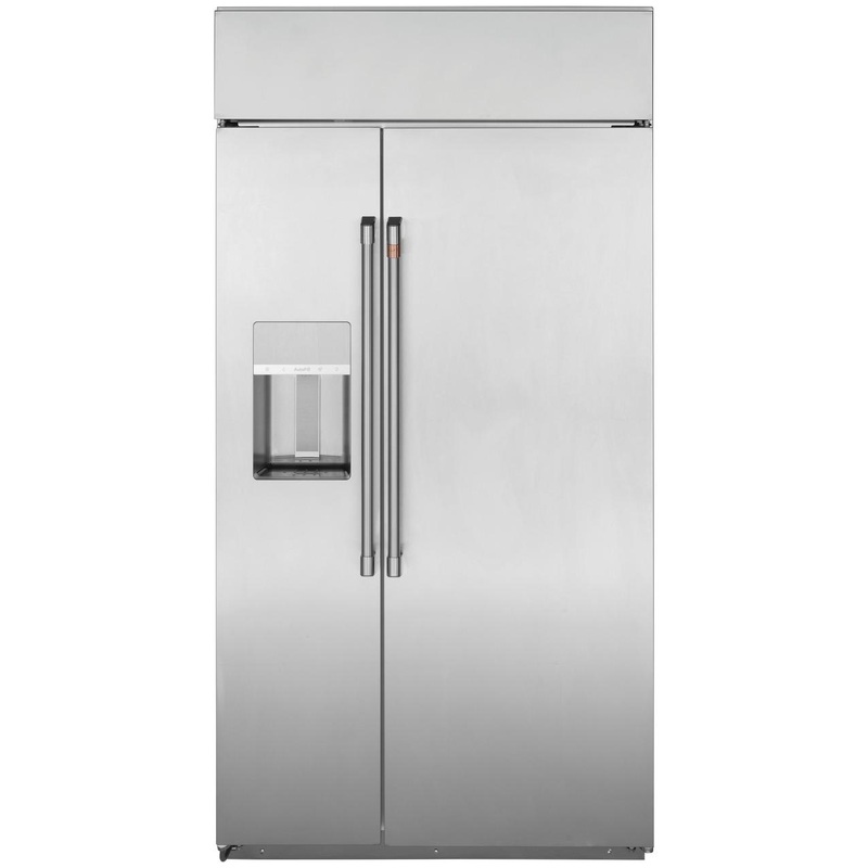 Cafe CSB42YP2RS1 CAF(EBACK) 42″ Smart Built-In Side-by-Side Refrigerator with Dispenser