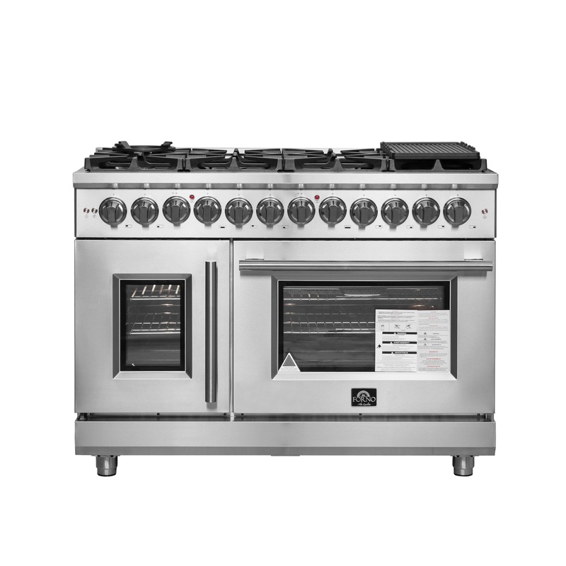Forno FFSGS632548 Forno Massimo 48″ Freestanding French Door Dual Fuel Range
