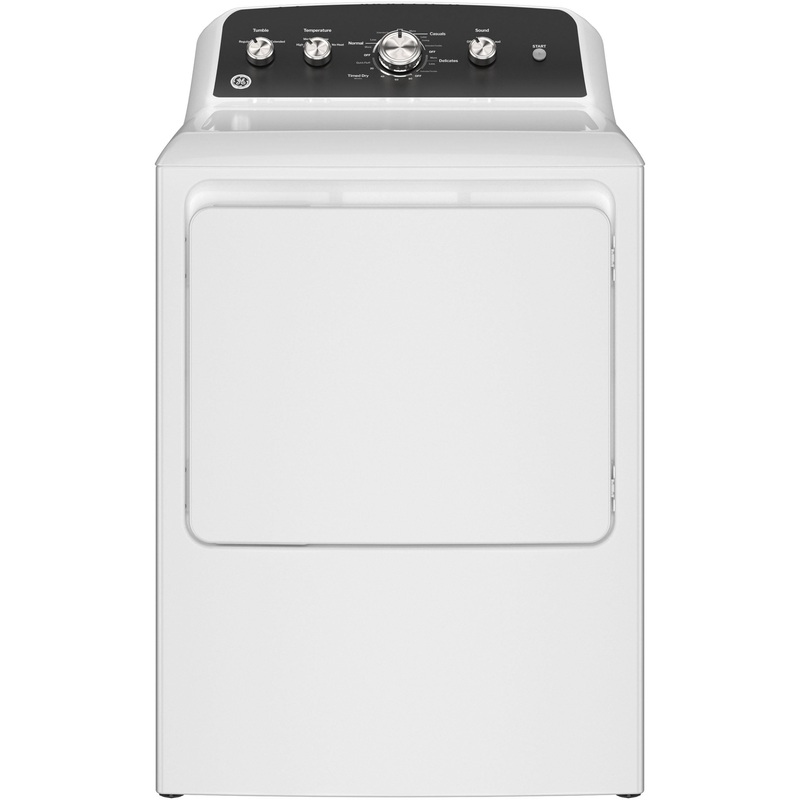 GTD48EASWWB GE 7.2 cu. ft. Capacity Electric Dryer with Up To 120 ft. Venting and Extended Tumble