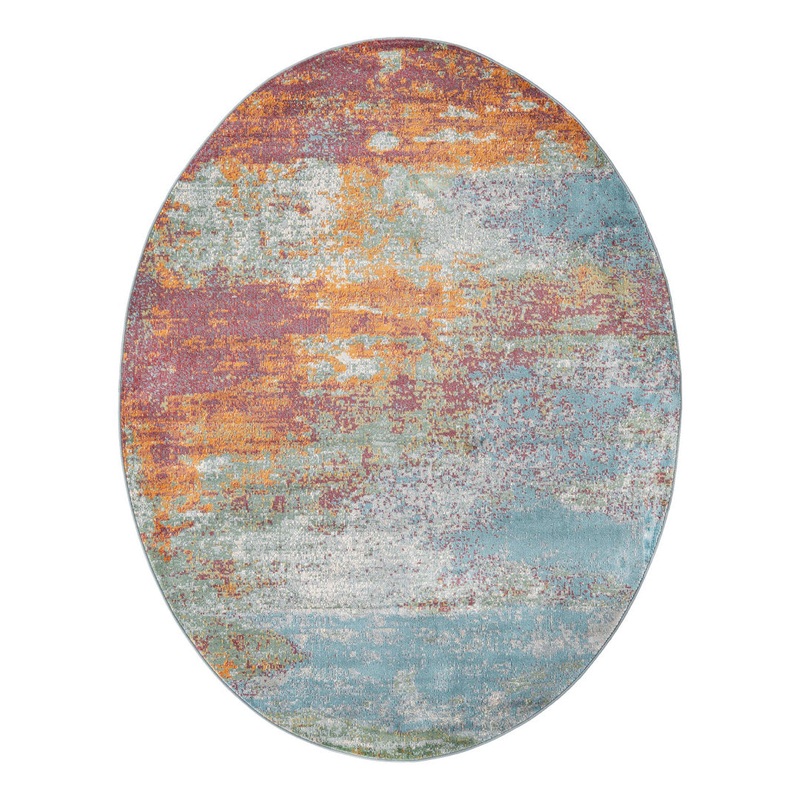 Haefner Abstract Red Area Rug Langley Street Rug Size: Oval 8’2″ x 10′