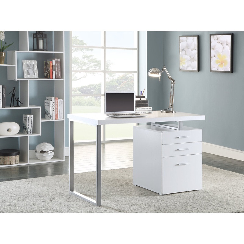 Kaitlyn Reversible Desk Wade Logan Color: White