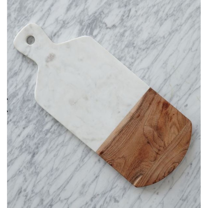 Marble and Wood Chopping Board