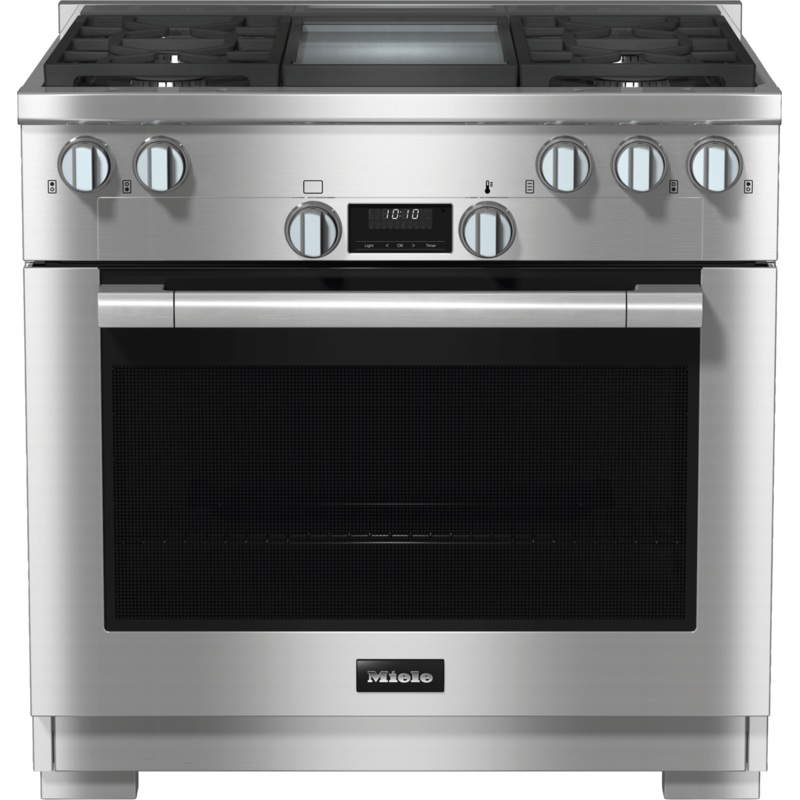 Miele HR11363LPAGGD Hr 1136-3 Lp Ag Gd – 36″ Range All Gas With Directselect, Twin Convection Fans And M Pro Dual Stacked Burners