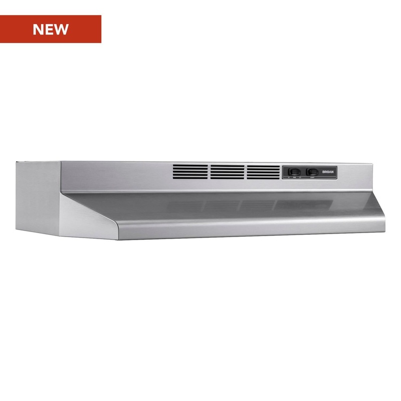 BUEZ130SF Broan 30-Inch Ductless Under-Cabinet Range Hood w/ Easy Install System, Stainless Finish