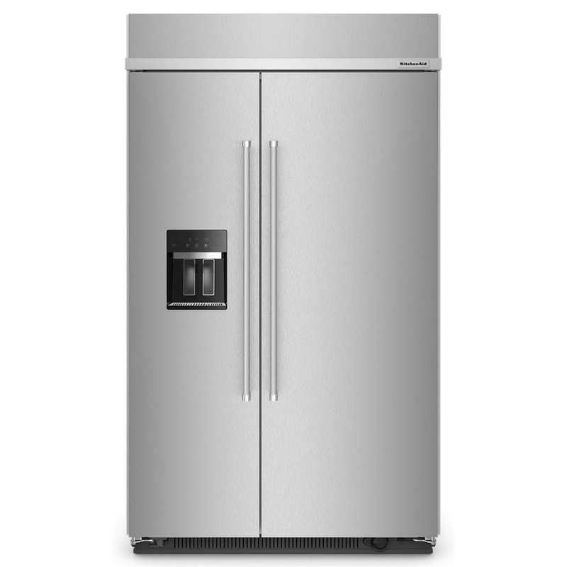 Kitchenaid KBSD708MPS 29.4 Cu. Ft. 48″ Built-In Side-by-Side Refrigerator with Ice and Water Dispenser