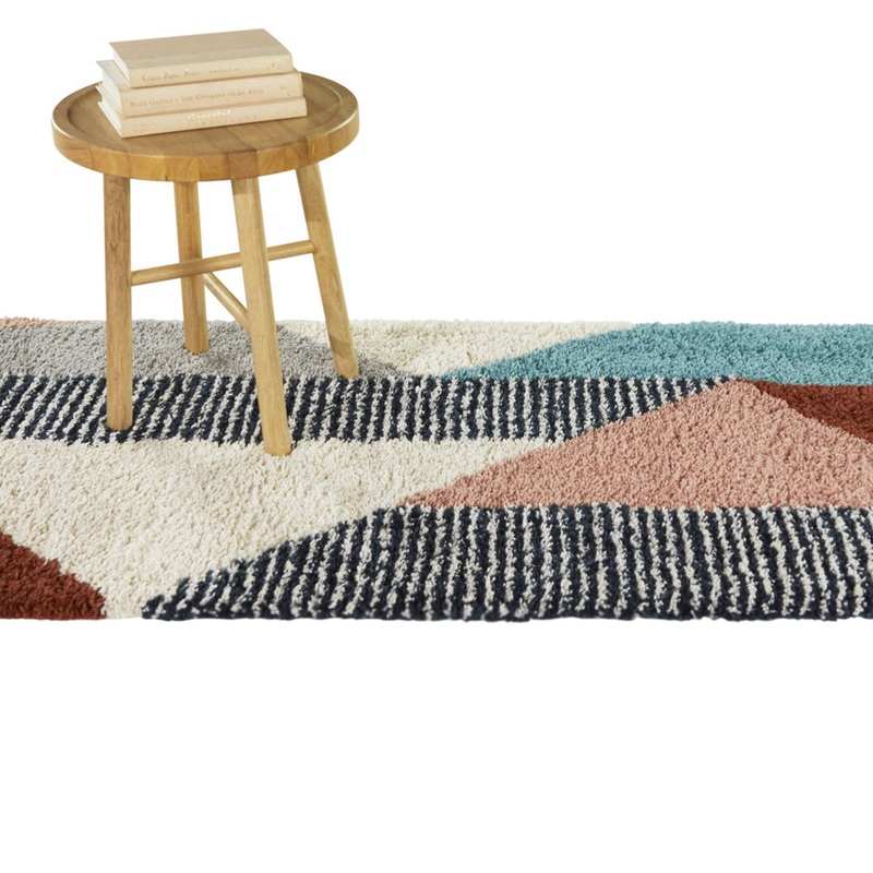 Satterlee Geometric Orange/Gray/Brown Area Rug Mercury Row Rug Size: Runner 2’7″ x 7′