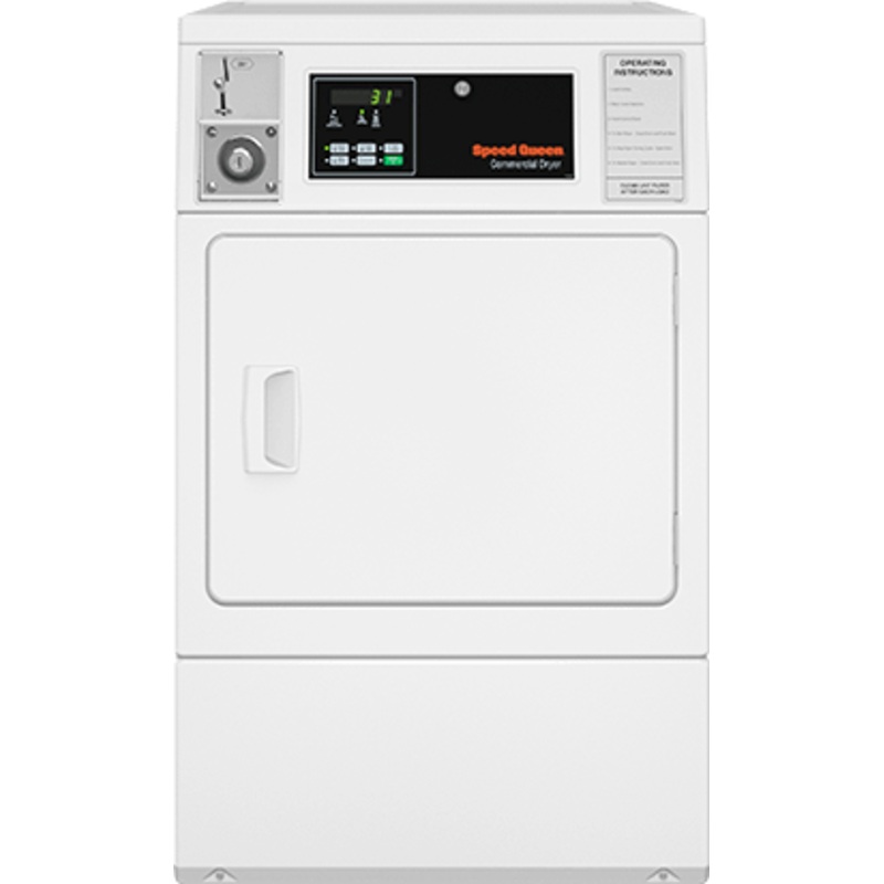 Speed Queen SDENCAGS173TW01 Electric Dryer – Coin-Operated – Front Control