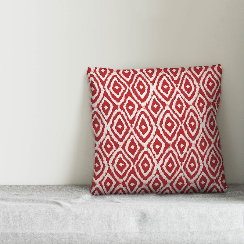 Throw Pillow Designs Direct Creative Group Color: Red/White Size: 16″ x 16″