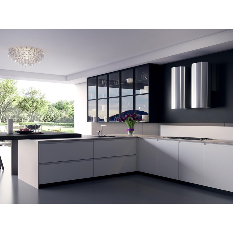 Xo Appliance XOCYL16SC 600/395 Cfm Designer Cylinder Wall Mount Stainless