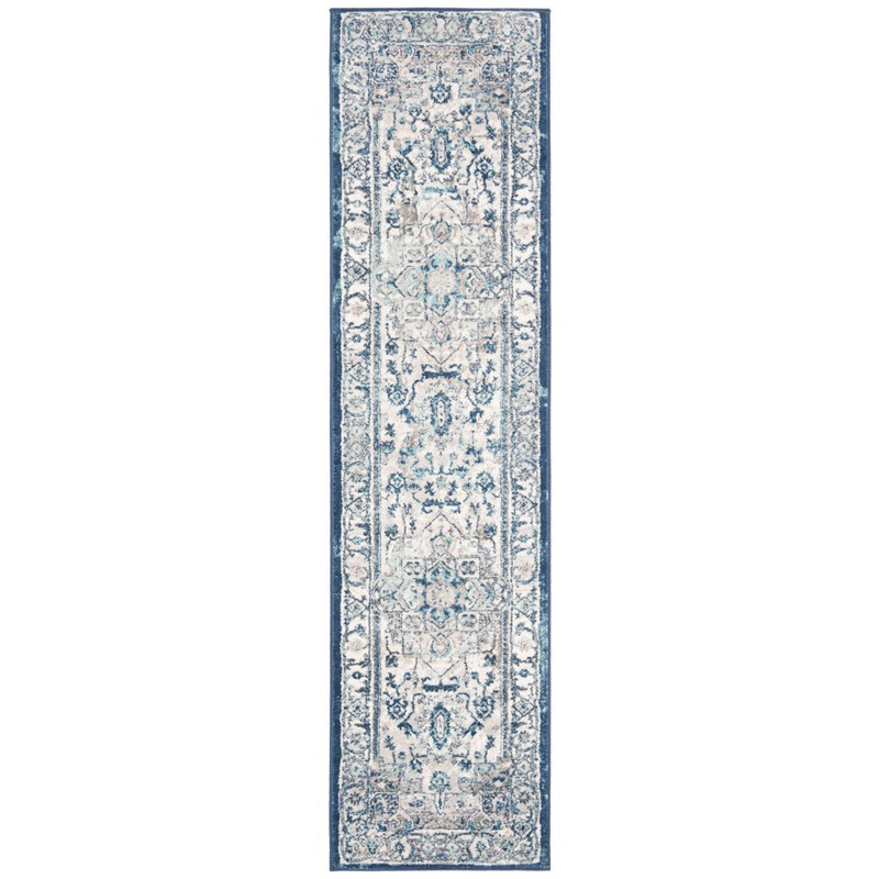 Camila Light Gray/Blue Oriental Rug Kelly Clarkson Home Rug Size: Runner 2′ x 14′
