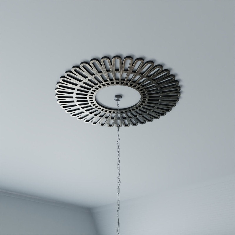 Cornelius Ceiling Medallion Ekena Millwork Color: Antiqued Pale Gold Size: 18″ H x 18″ W x 0.5″ D