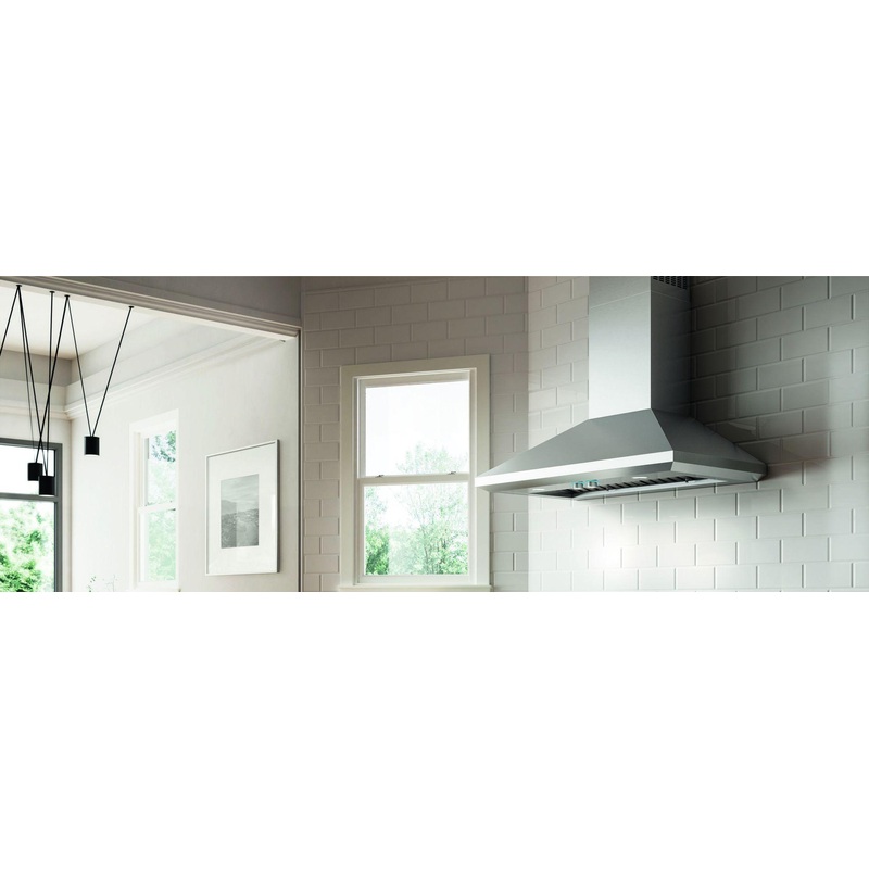 Elica ELN142S2 LEONE Wall Mount Range Hood 42″ wide – 1200CFM
