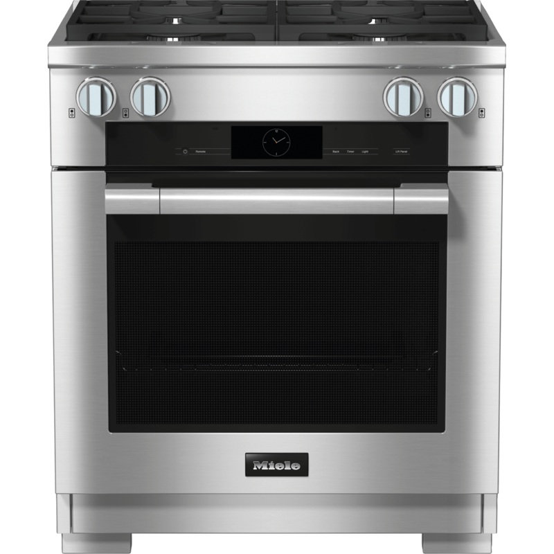 Miele HR19243GDFCLEANTOUCHSTEEL Hr 1924-3 G Df – 30 Inch Range Dual Fuel Model With M Touch.