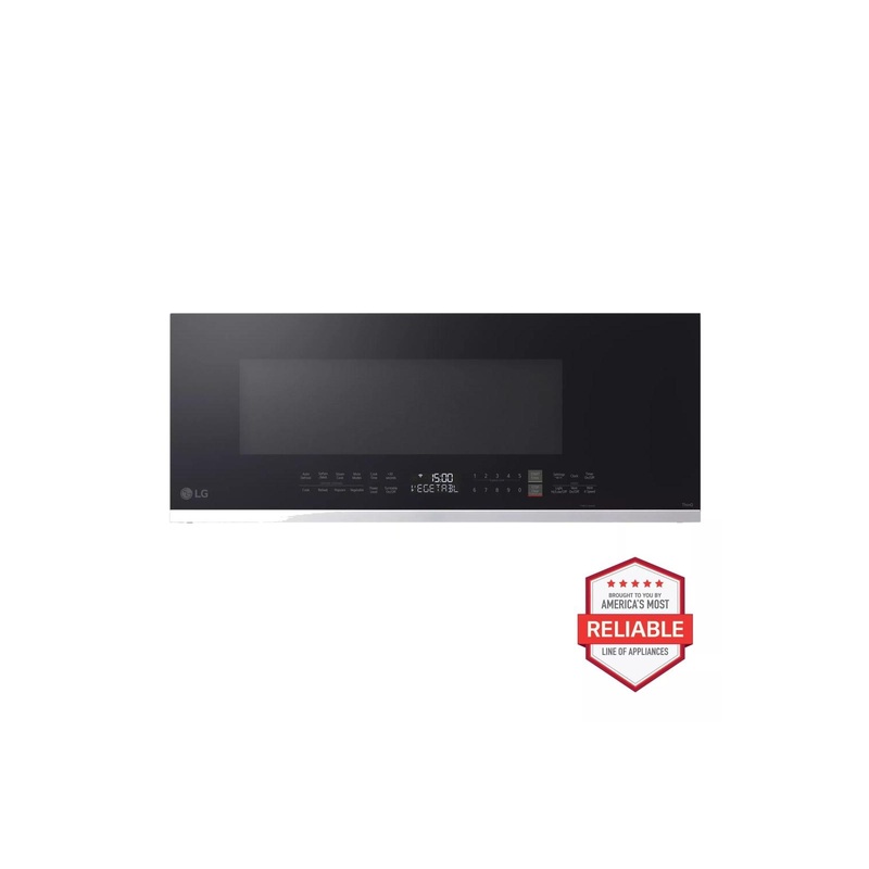 Lg MVEF1337F 1.3 Cu. Ft. Smart Low Profile Over-The-Range Microwave Oven With Sensor Cook