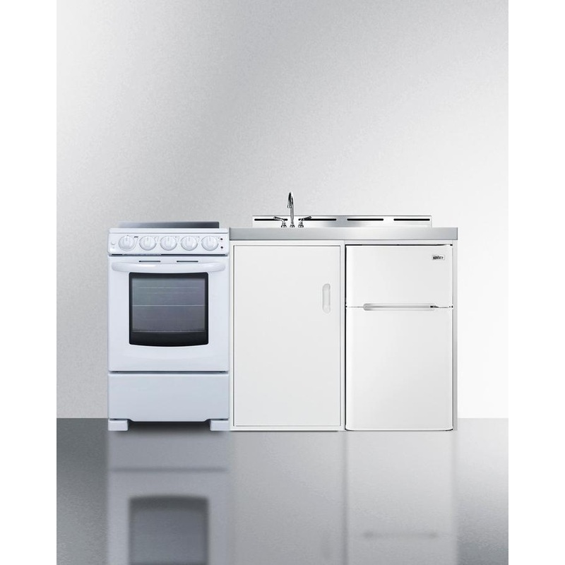 Summit ACK60ELSTW 60″ Wide All-in-one Kitchenette With Electric Range