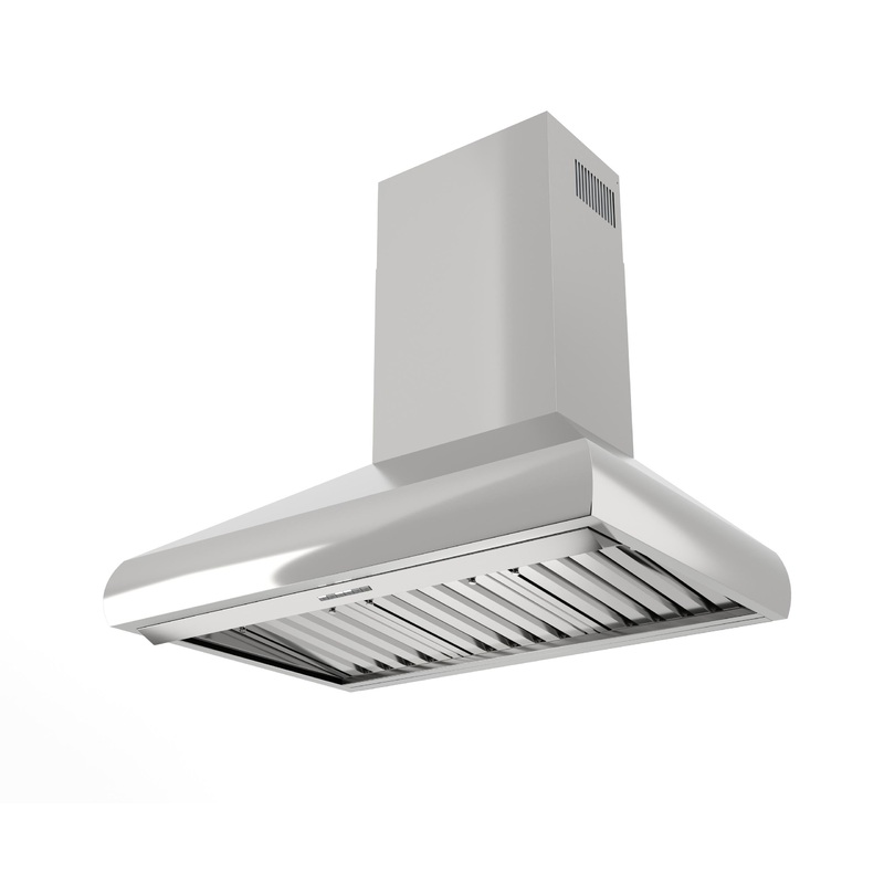 Xo Appliance XOVW36SC 36In Pro Wall Chimney Hood Ss Rounded Lip 600/395 Cfm