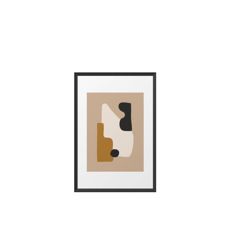 abstract minimal Framed Art Print With Frame 24″ x 36″
