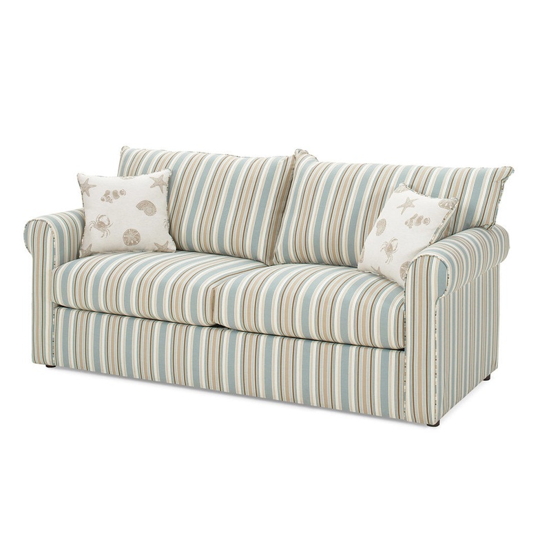 Brooklan Cotton Rolled Arm Sofa Bed with Reversible Cushions Rosecliff Heights Size: Full Mattress Type: Memory Foam