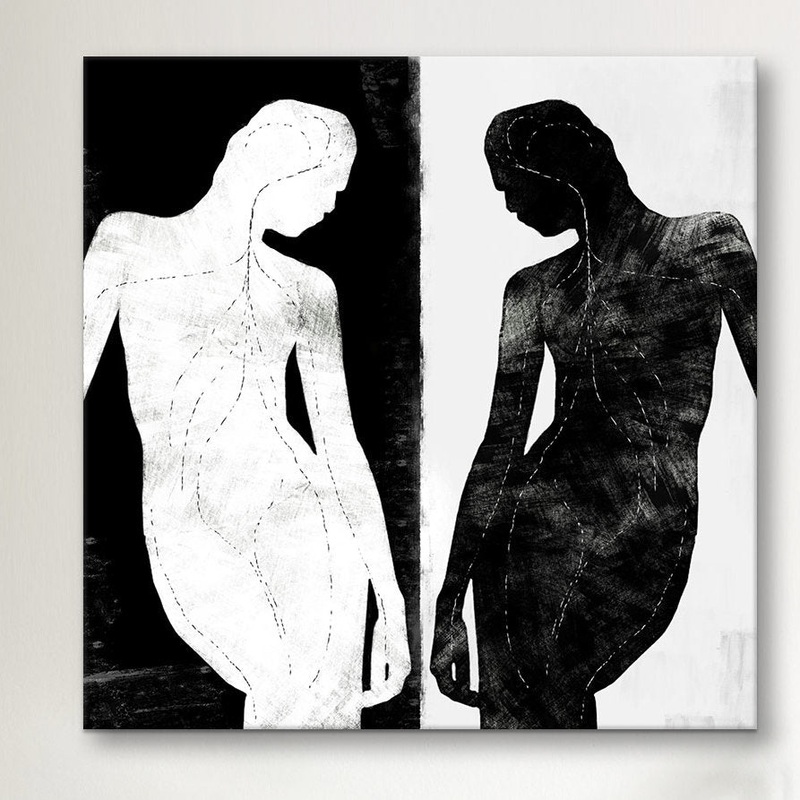Contrasting Silhouette Figure’ by 5by5collective – Graphic Art Print Etta Avenue Size: 26″ H x 26″ W x 1.5″ D