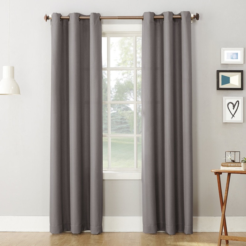 Wayfair BasicsBrumbaugh Semi-Sheer Grommet Curtain Panel Wayfair Basics Curtain Color: Nickel Size per Panel: 48″ W x 84″ L