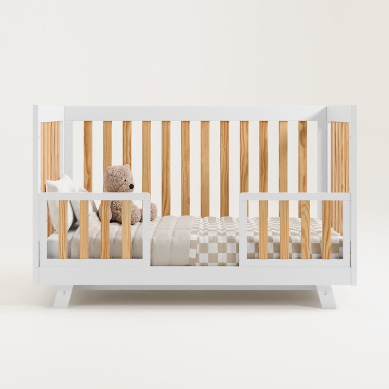 Beckett 3-in-1 Convertible Crib Storkcraft Color: White/Natural Pieces Included: Crib