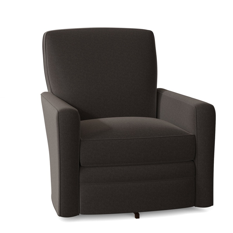 Idana 32″ Wide Swivel Armchair Birch Lane Arm Covers: No, Body Fabric: Handsome 45 Black Performance Twill