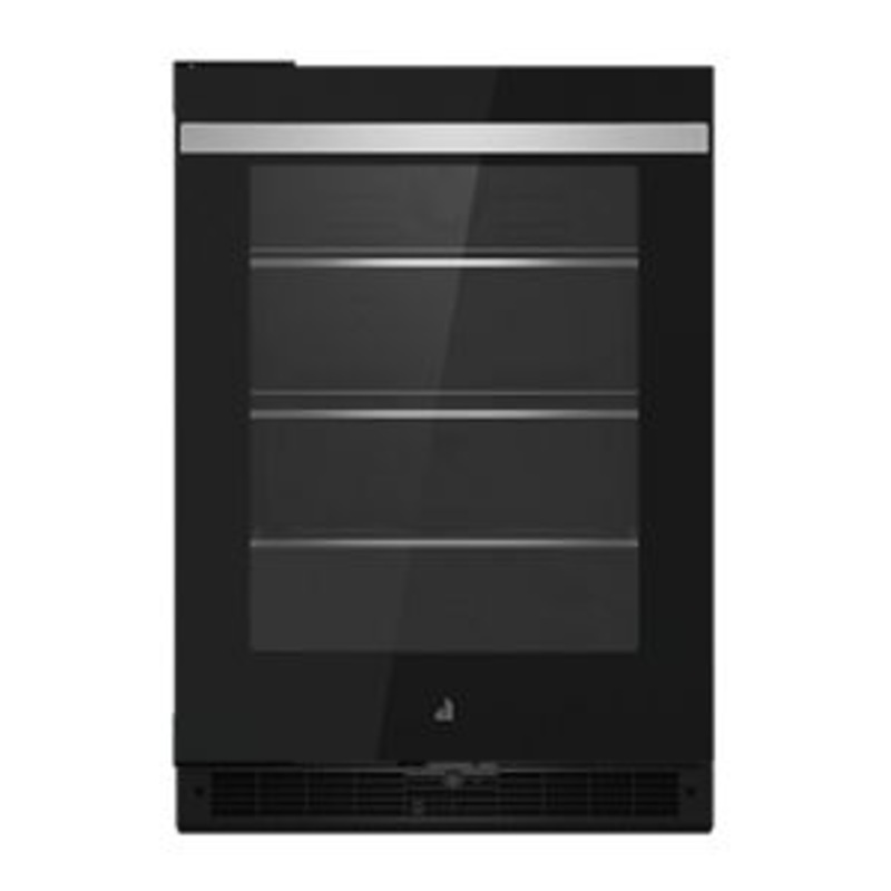 Jennair JUGFL242HM 24″ Noir Under Counter Glass Door Refrigerator, Left Swing