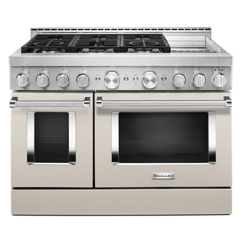 KFGC558JMH KitchenAid 48” Smart Commercial-Style Gas Range with Griddle