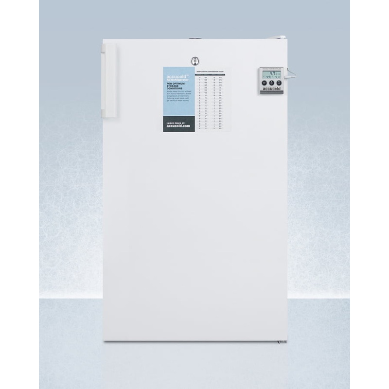 Summit FF511LMEDADA Ada Compliant Auto Defrost All-Refrigerator For Medical Use With Digital Thermostat, Alarm, Lock, Internal Fan, And Hospital Grade Cord