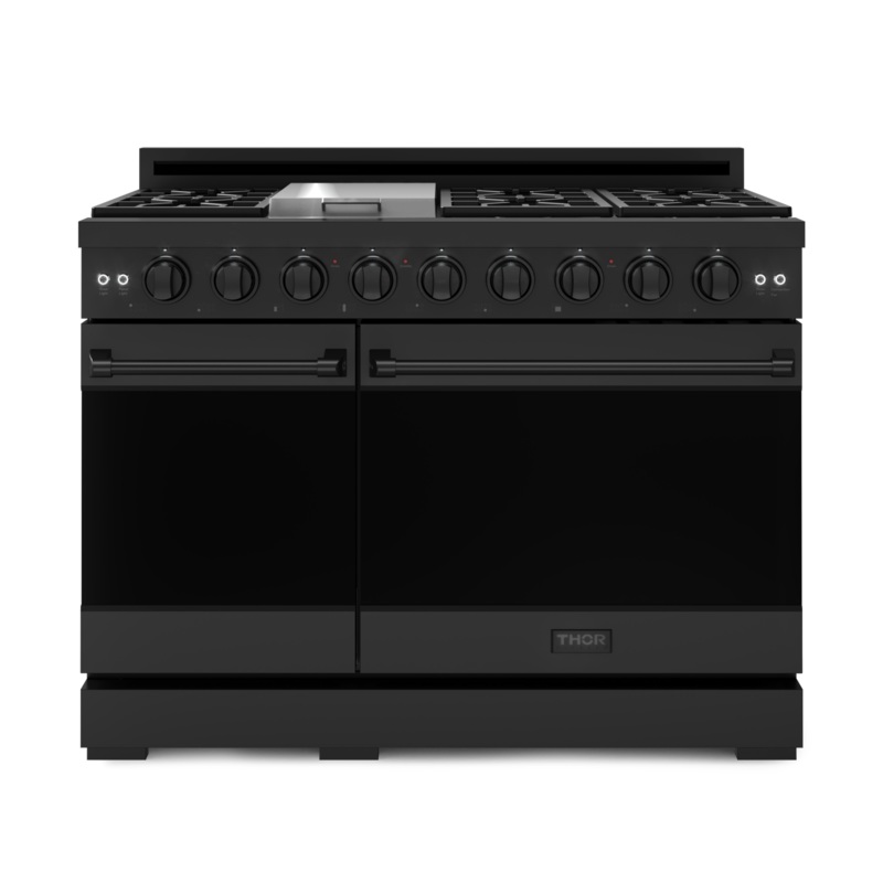 Thor Kitchen RSG48EBLP 48 Inch Professional Lp Range With Pro-Style Knobs In Black Gordon Ramsay Series – Rsg48Eblp