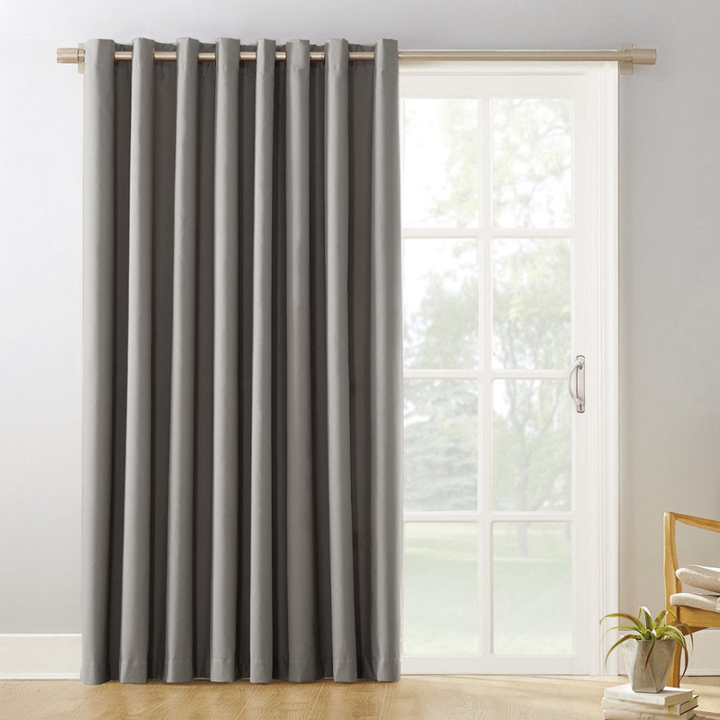 Wayfair Basics Thermal Blackout Grommet Sliding Patio Door Curtain Panel Wayfair Basics Curtain Color: Gray