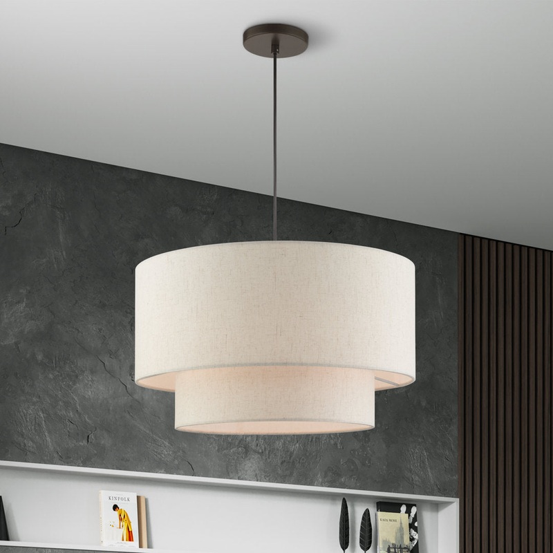 Cruce 3 – Light Drum Chandelier Mercury Row Finish: English Bronze