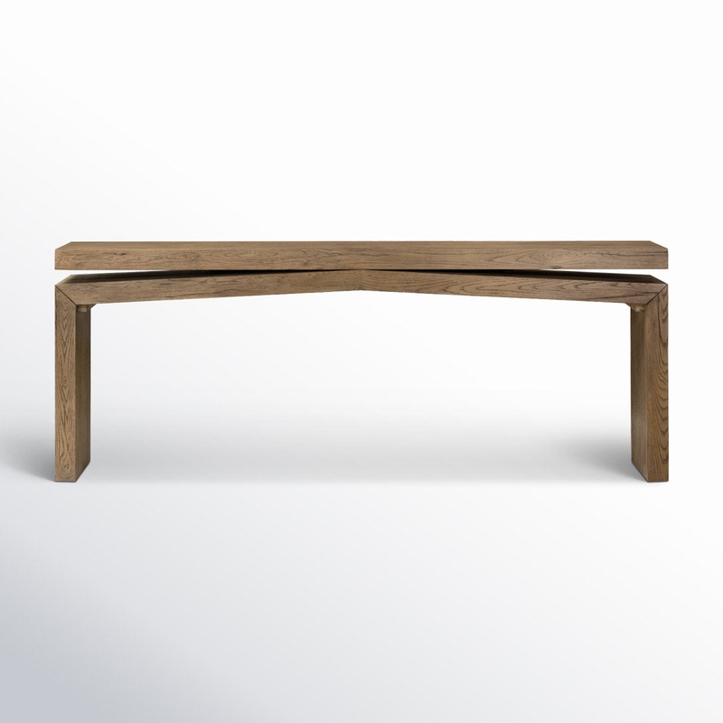 Henn Solid Wood Console Table Birch Lane Color: Rustic Gray Size: 30.75″ H x 78.75″ W x 15″ D