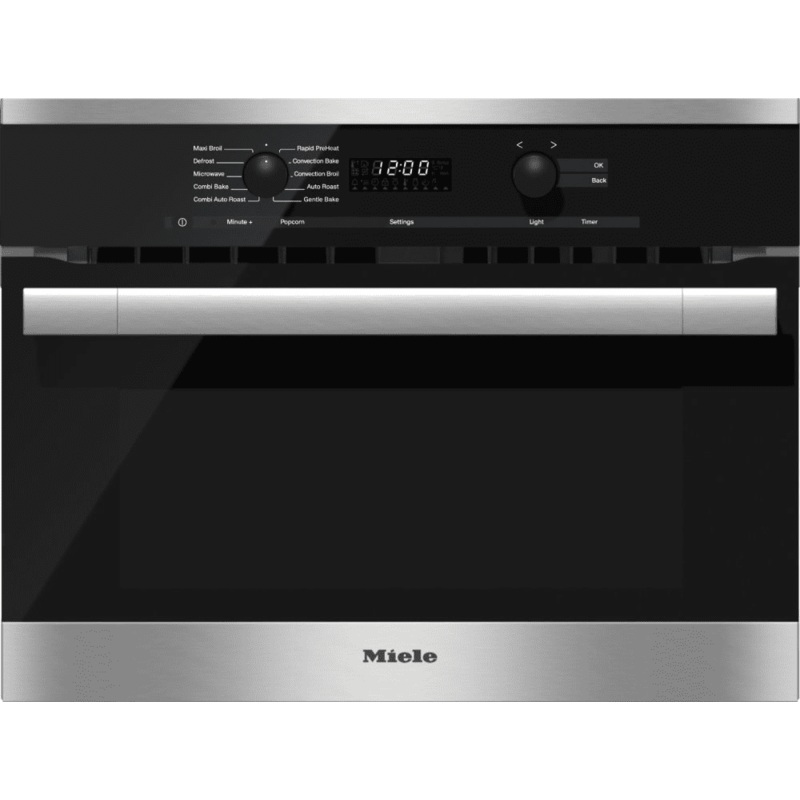 Miele H6100BMAM Stainless Steel – 24 Inch Speed Oven With Electronic Clock/Timer And Combination Modes For Quick, Perfect Results.