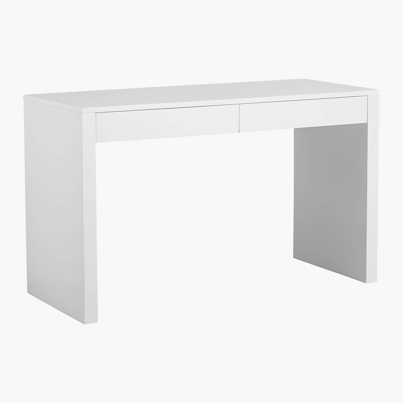 Runway White Lacquer Desk