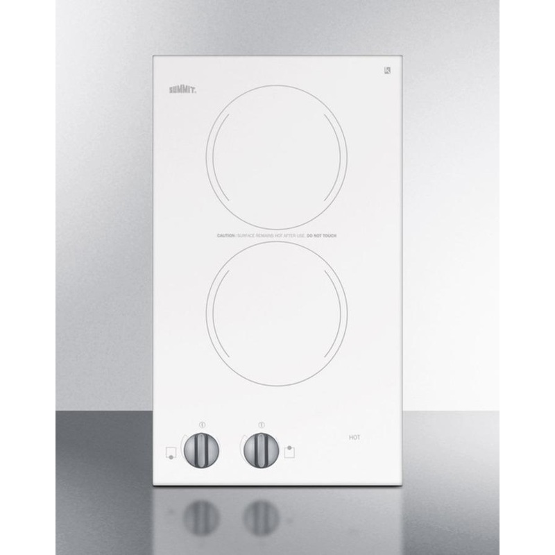 12″ Wide 230v 2-burner Radiant Cooktop
