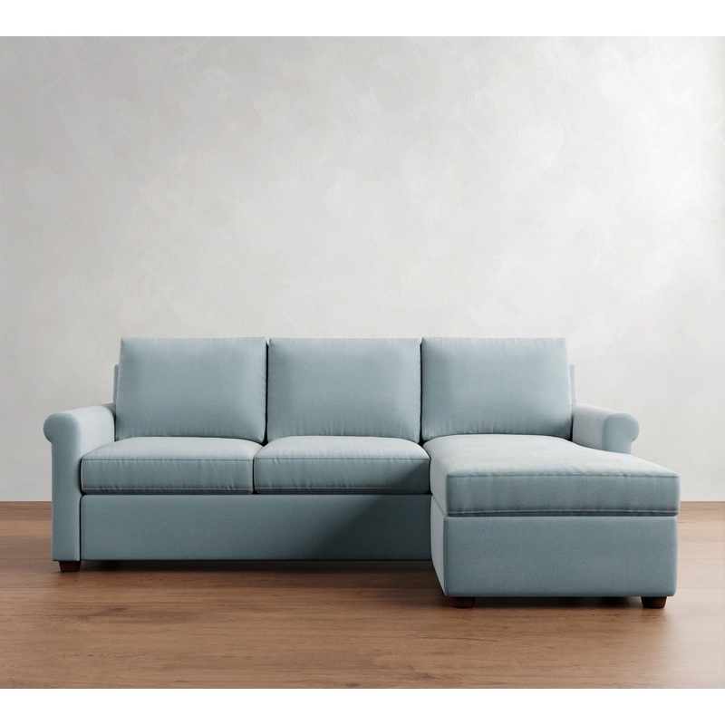Cameron Modern Roll Arm Reversible Chaise Right Sectional