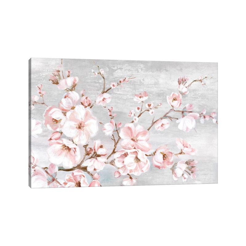 Spring Cherry Blossoms I by Eva Watts – Painting Print on Paper East Urban Home Mat Color: No Mat Size: 40″ H x 60″ W x 1.5″ D Format: Wrapped Canvas