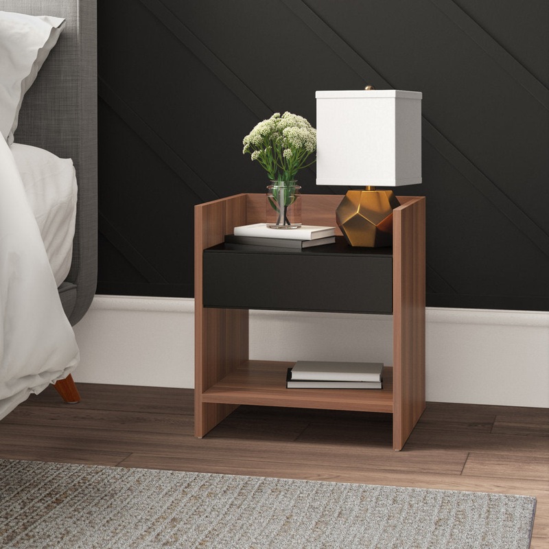 Yessenia 1 Drawer Nightstand Grovelane