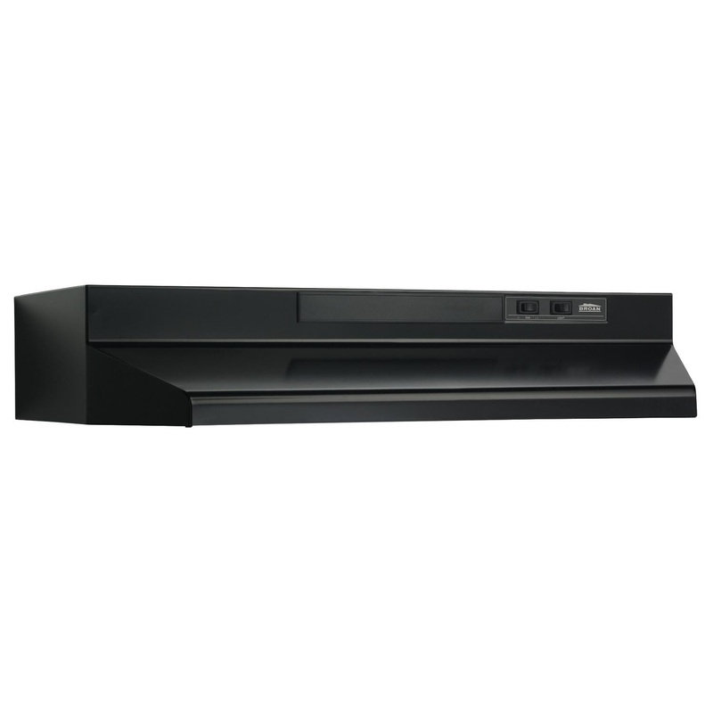 Broan F402423 Broan 24-Inch Convertible Under-Cabinet Range Hood, 230 Max Blower Cfm, Black